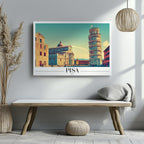 Timeless Pisa Italy City World Travel - Framed Canvas Wall Art Print | House Prints