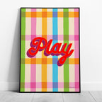 Play Stripe Hype 4 - Seta Zakian - Rolled Poster Wall Art Print | House Prints