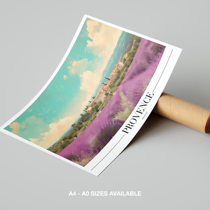 Provence France City World Travel - Rolled Poster Wall Art Print - House Prints