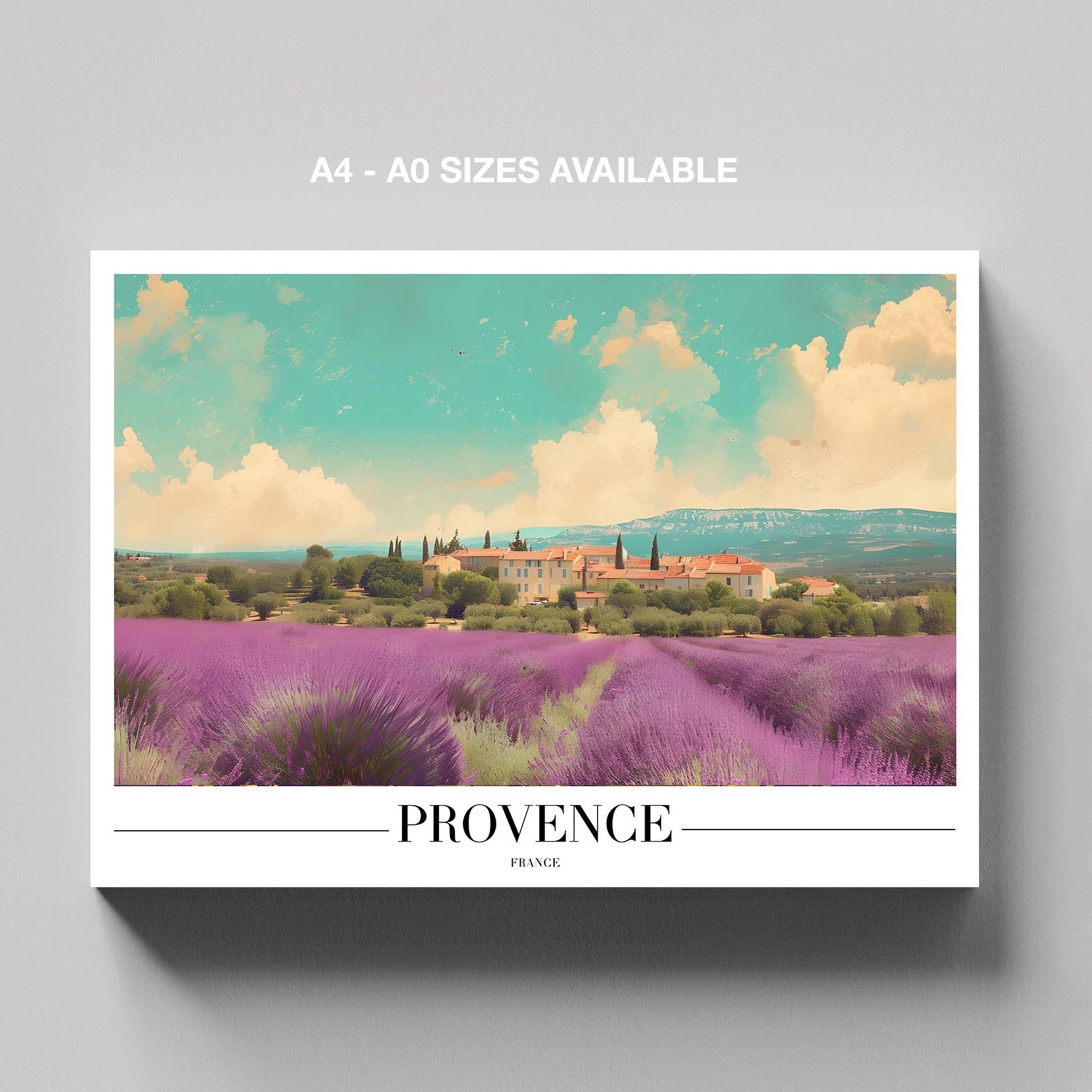 Provence France City World Travel - Framed Canvas Wall Art Print | House Prints