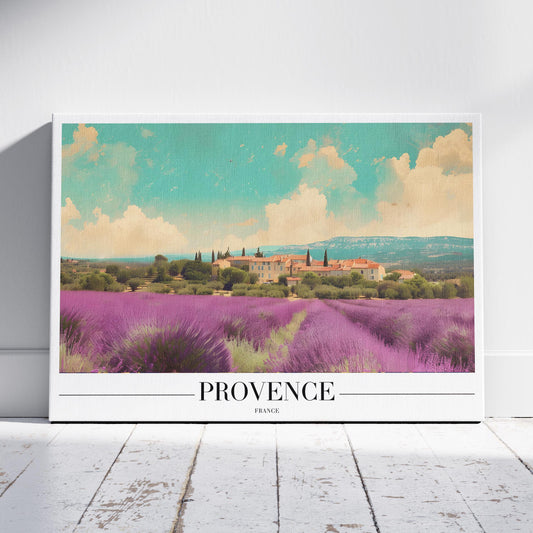 Provence France City World Travel - Framed Canvas Wall Art Print - House Prints