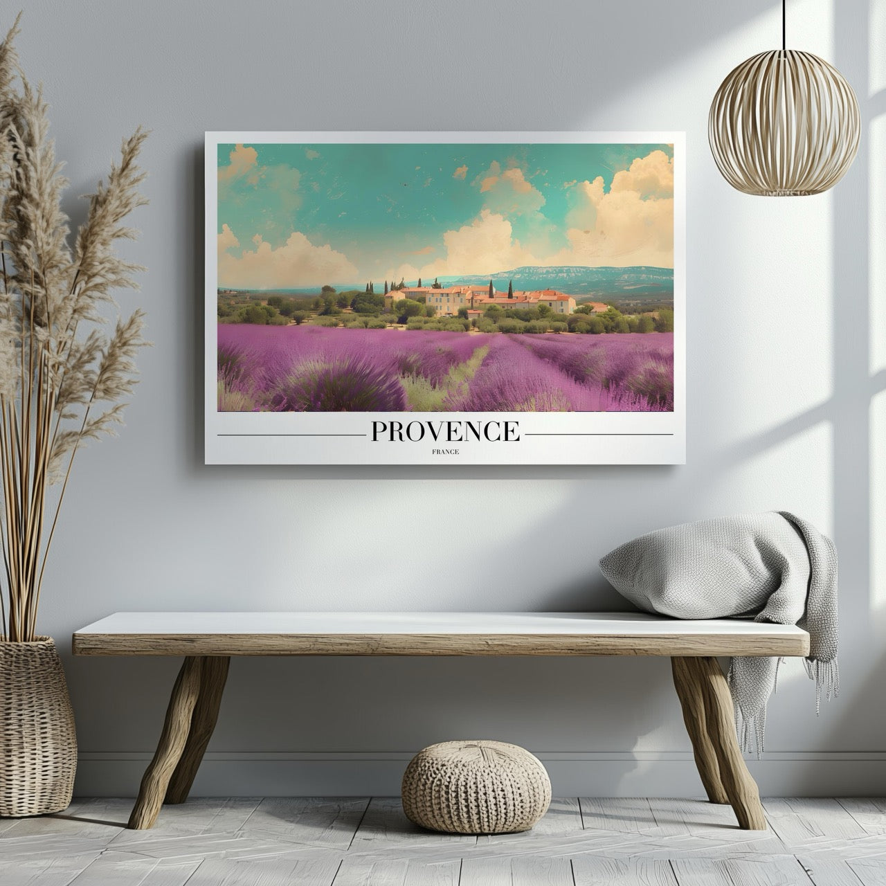 Provence France City World Travel - Framed Canvas Wall Art Print | House Prints