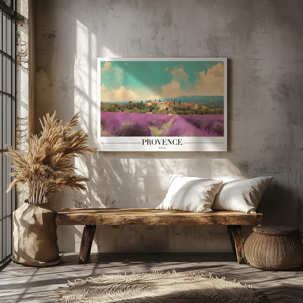 Provence France City World Travel - Framed Canvas Wall Art Print | House Prints