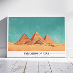 Pyramids of Giza Egypt World City Travel - Framed Canvas Wall Art Print | House Prints