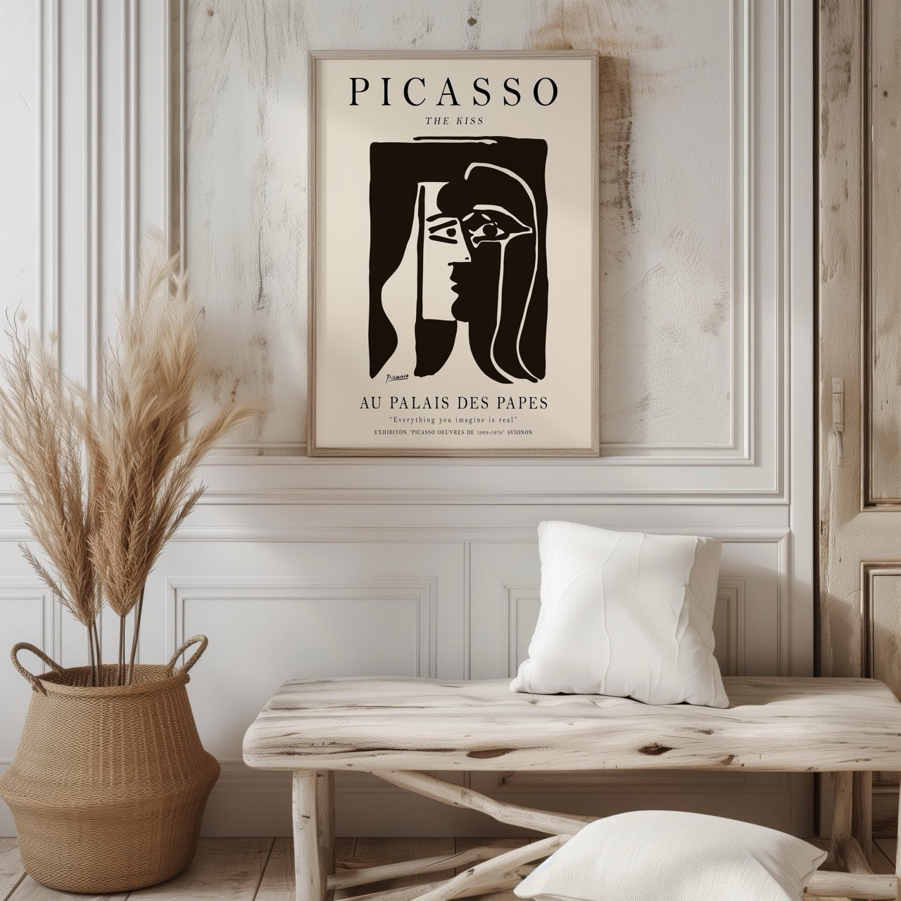 The Kiss Au Palais Des Papes - Pablo Picasso - Rolled Poster Wall Art Print