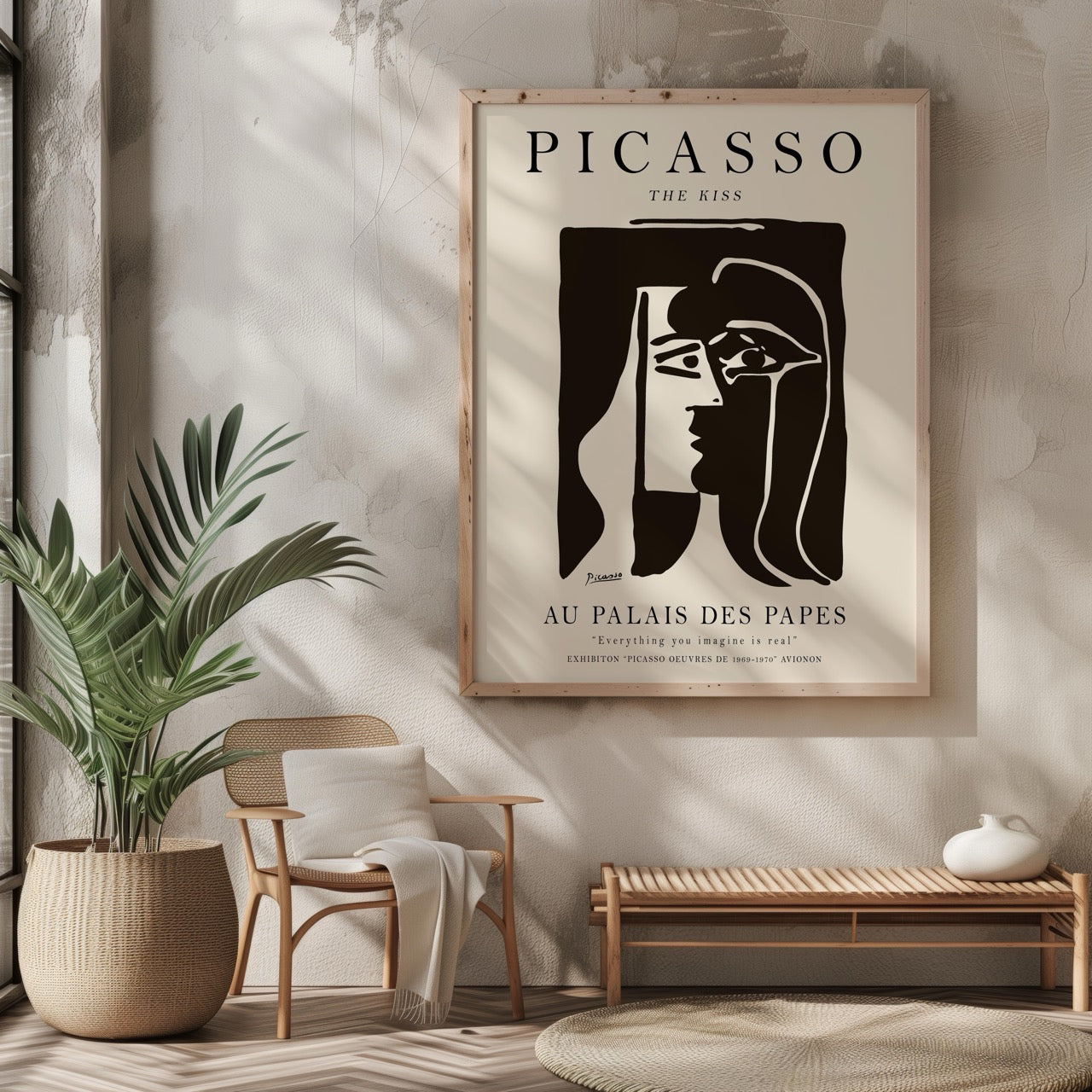 The Kiss Au Palais Des Papes - Pablo Picasso - Rolled Poster Wall Art Print