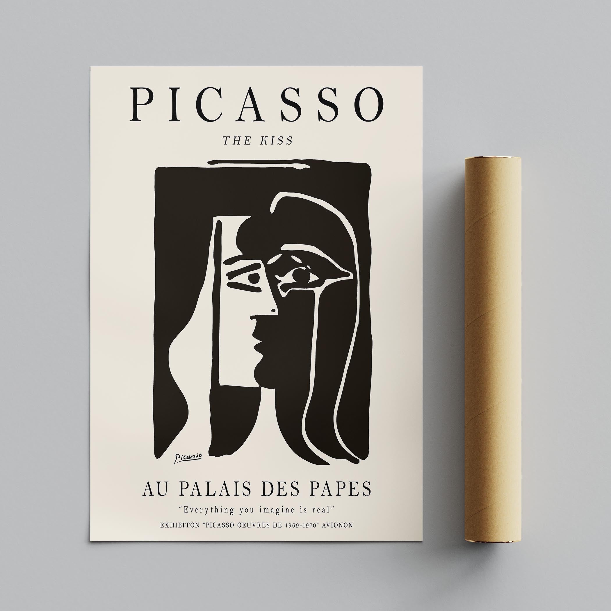 The Kiss Au Palais Des Papes - Pablo Picasso - Rolled Poster Wall Art Print