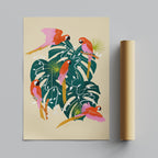 Parrot Paradise - Rosalinde Clara - Rolled Poster Wall Art Print | House Prints