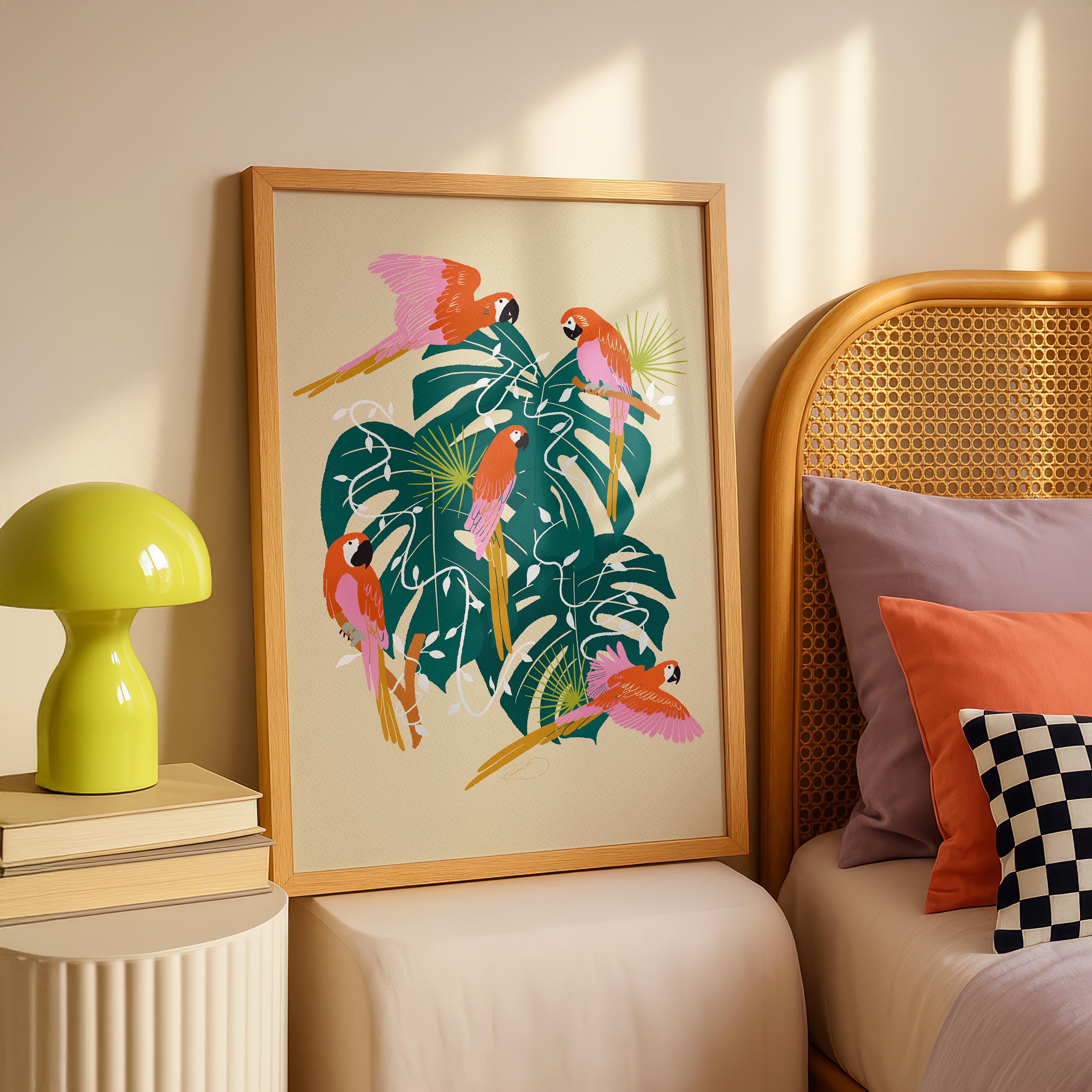Parrot Paradise - Rosalinde Clara - Rolled Poster Wall Art Print | House Prints