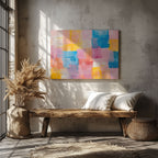 Pastel Harmony of Abstract Brushstrokes - Framed Canvas Wall Art Print | House Prints