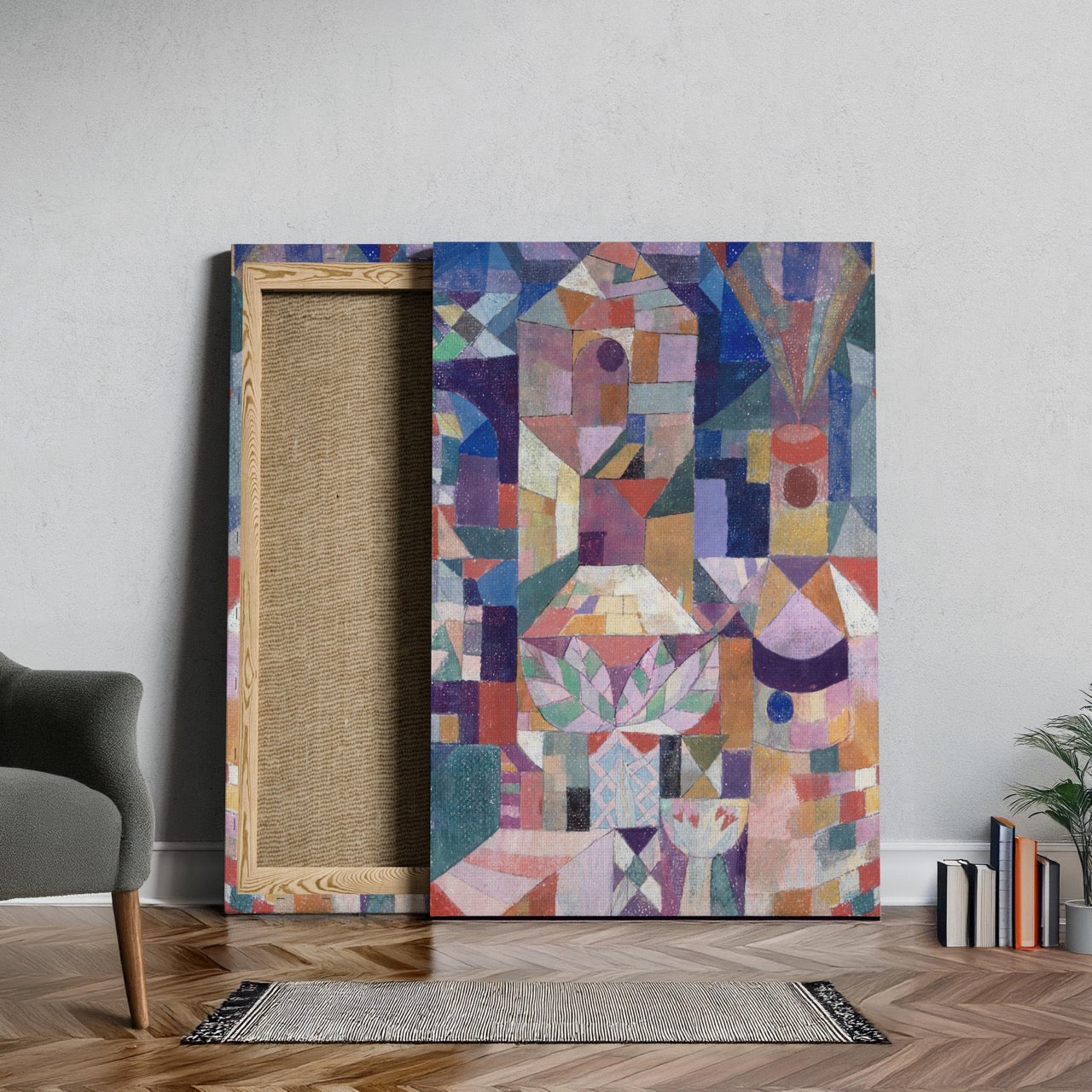 Burggarten - Paul Klee - Framed Canvas Wall Art Print - House Prints