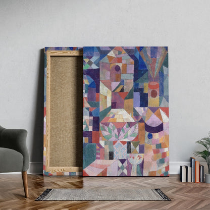 Burggarten - Paul Klee - Framed Canvas Wall Art Print - House Prints