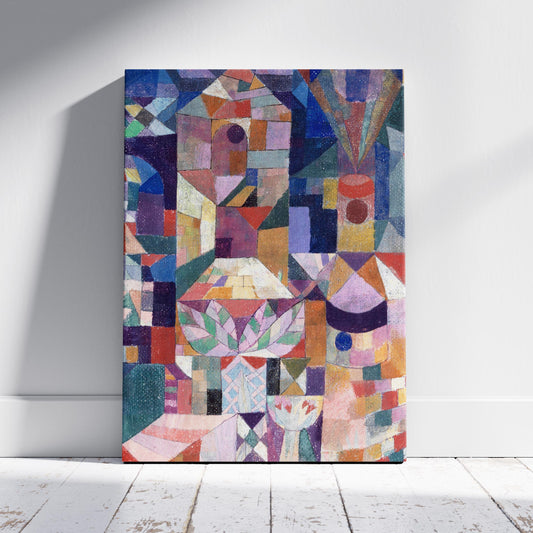 Burggarten - Paul Klee - Framed Canvas Wall Art Print - House Prints