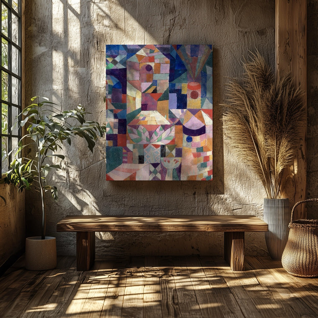 Burggarten - Paul Klee - Framed Canvas Wall Art Print | House Prints