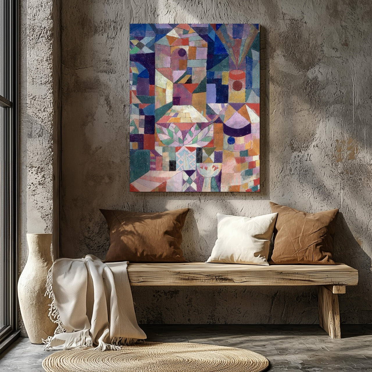 Burggarten - Paul Klee - Framed Canvas Wall Art Print - House Prints