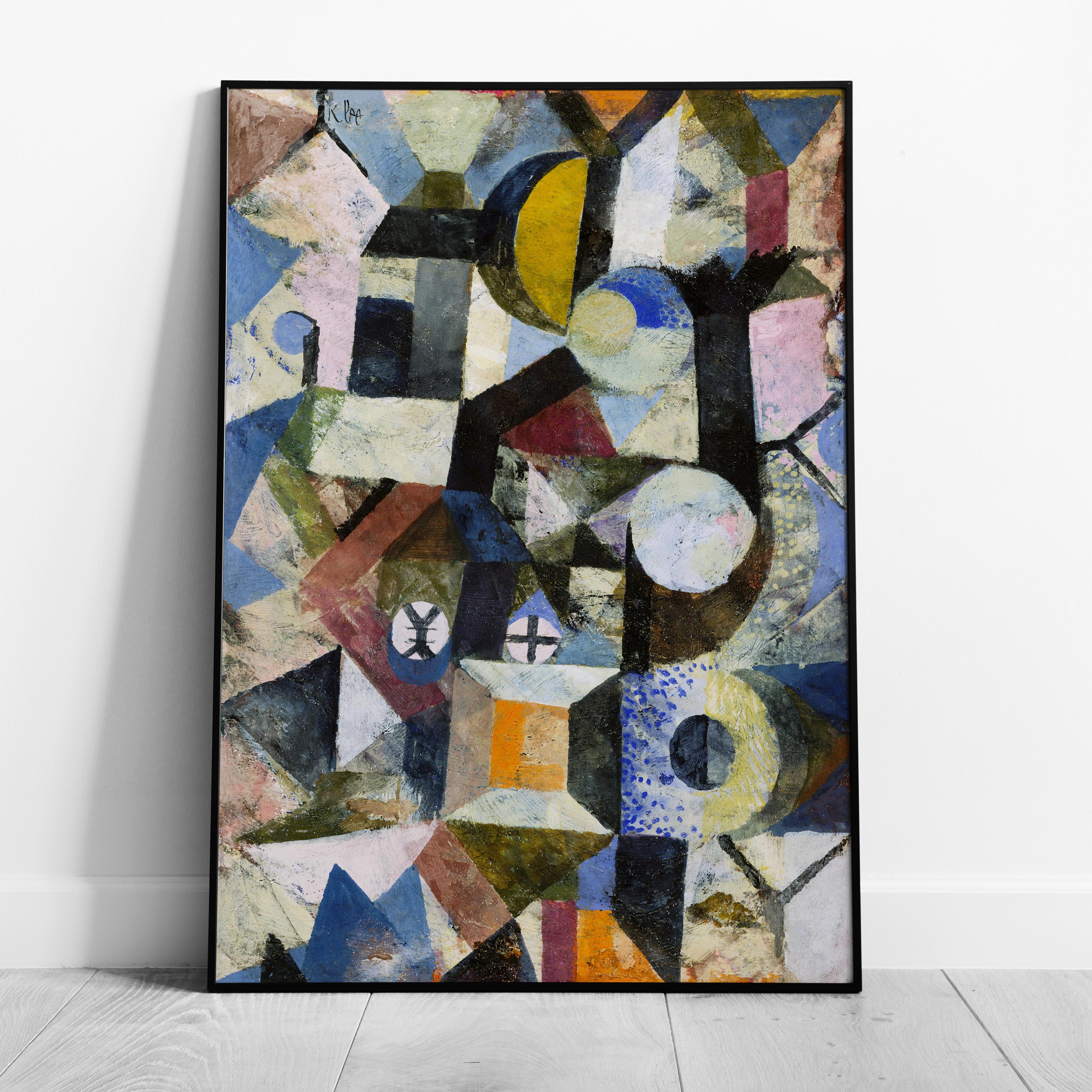 Composition with the Yellow Half-Moon and the Y - Paul Klee - Rolled Poster Wall Art Print | House Prints