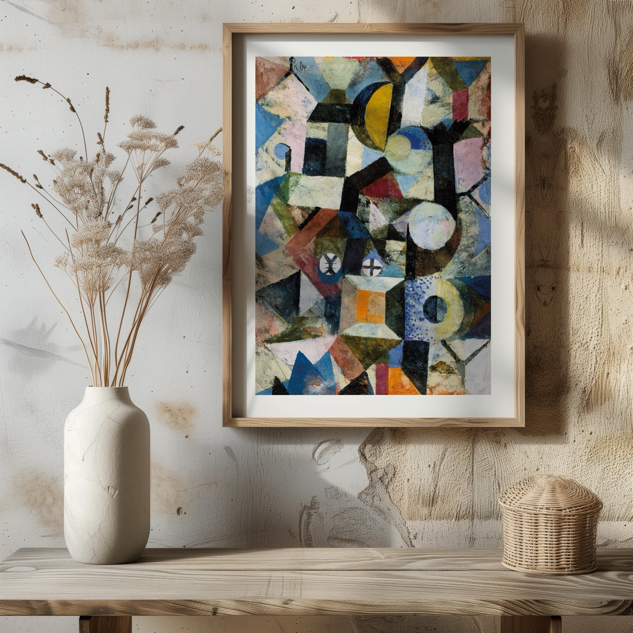 Composition with the Yellow Half-Moon and the Y - Paul Klee - Rolled Poster Wall Art Print | House Prints