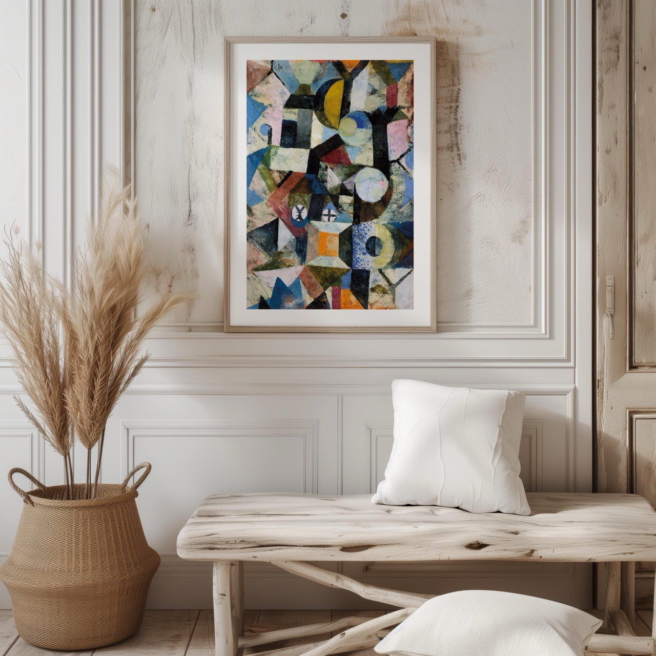 Composition with the Yellow Half-Moon and the Y - Paul Klee - Rolled Poster Wall Art Print | House Prints