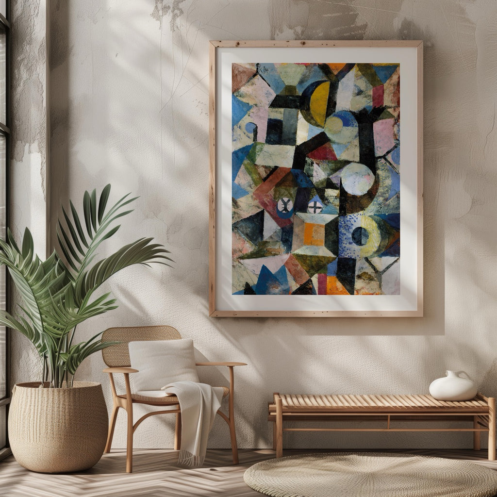 Composition with the Yellow Half-Moon and the Y - Paul Klee - Rolled Poster Wall Art Print | House Prints
