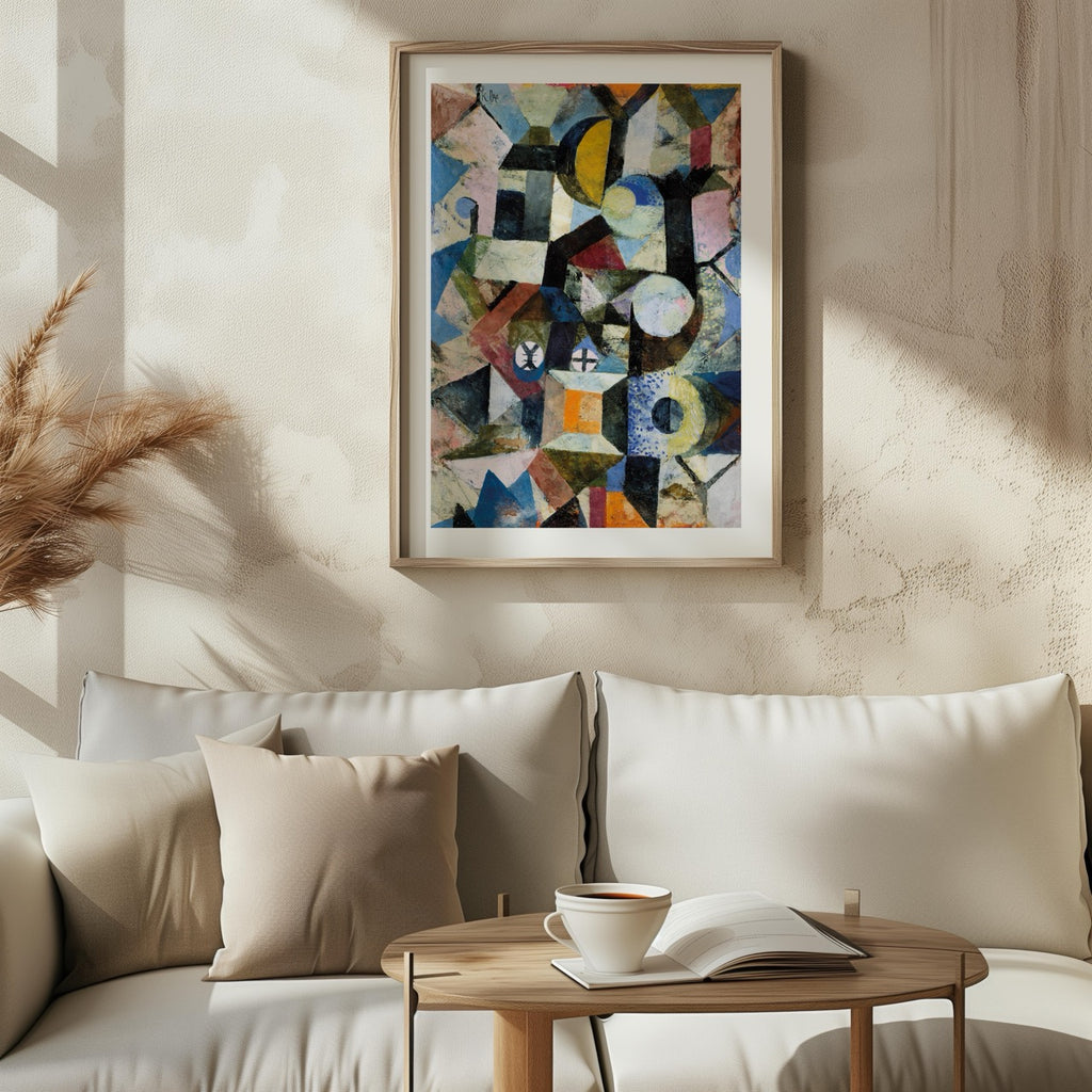 Composition with the Yellow Half-Moon and the Y - Paul Klee - Rolled Poster Wall Art Print | House Prints