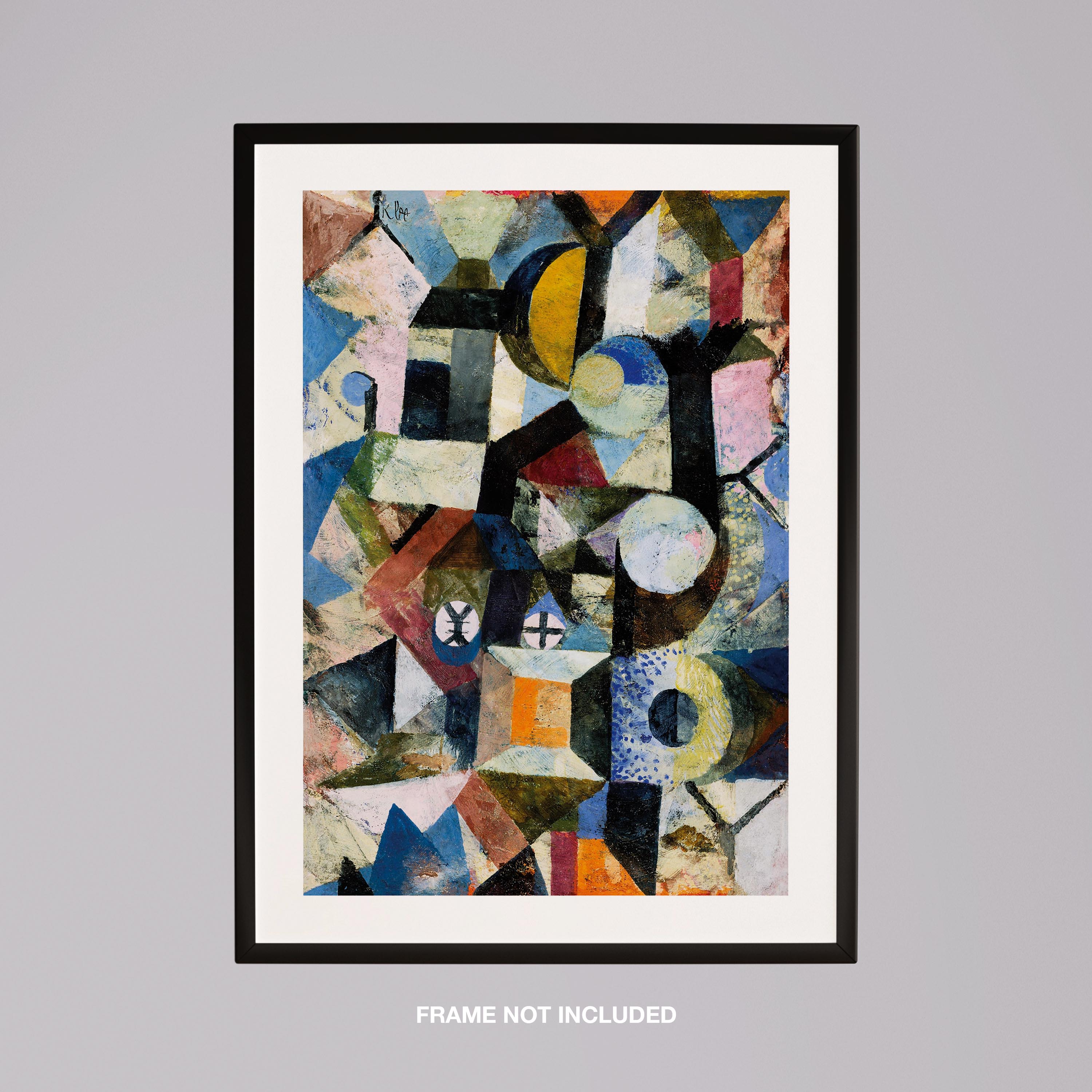 Composition with the Yellow Half-Moon and the Y - Paul Klee - Rolled Poster Wall Art Print | House Prints