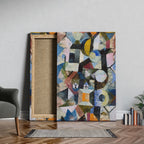 Composition with the Yellow Half-Moon and the Y - Paul Klee - Framed Canvas Wall Art Print | House Prints