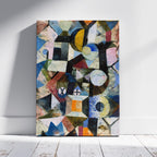 Composition with the Yellow Half-Moon and the Y - Paul Klee - Framed Canvas Wall Art Print | House Prints