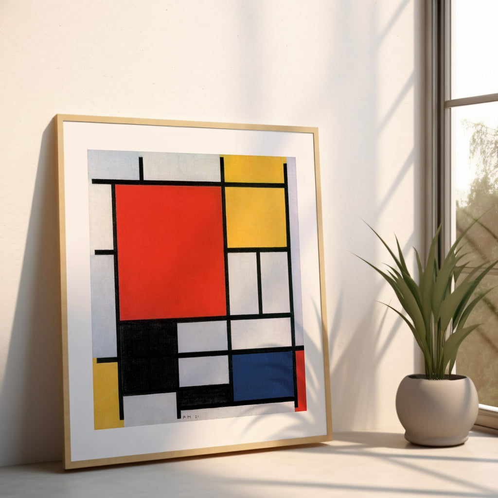 Composition with Red, Yellow, Blue, and Black - Piet Mondrian - Rolled Poster Wall Art Print | House Prints