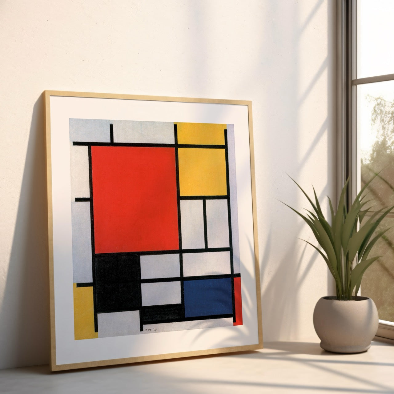Composition with Red, Yellow, Blue, and Black - Piet Mondrian - Rolled Poster Wall Art Print | House Prints