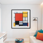 Composition with Red, Yellow, Blue, and Black - Piet Mondrian - Rolled Poster Wall Art Print | House Prints