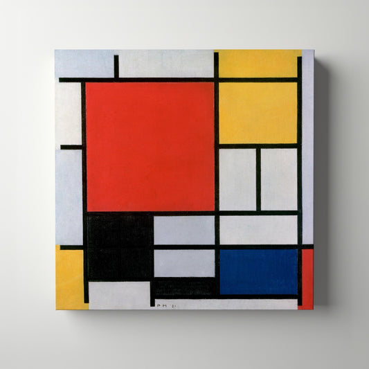 Composition with Red, Yellow, Blue, and Black - Piet Mondrian - Framed Canvas Wall Art Print - House Prints