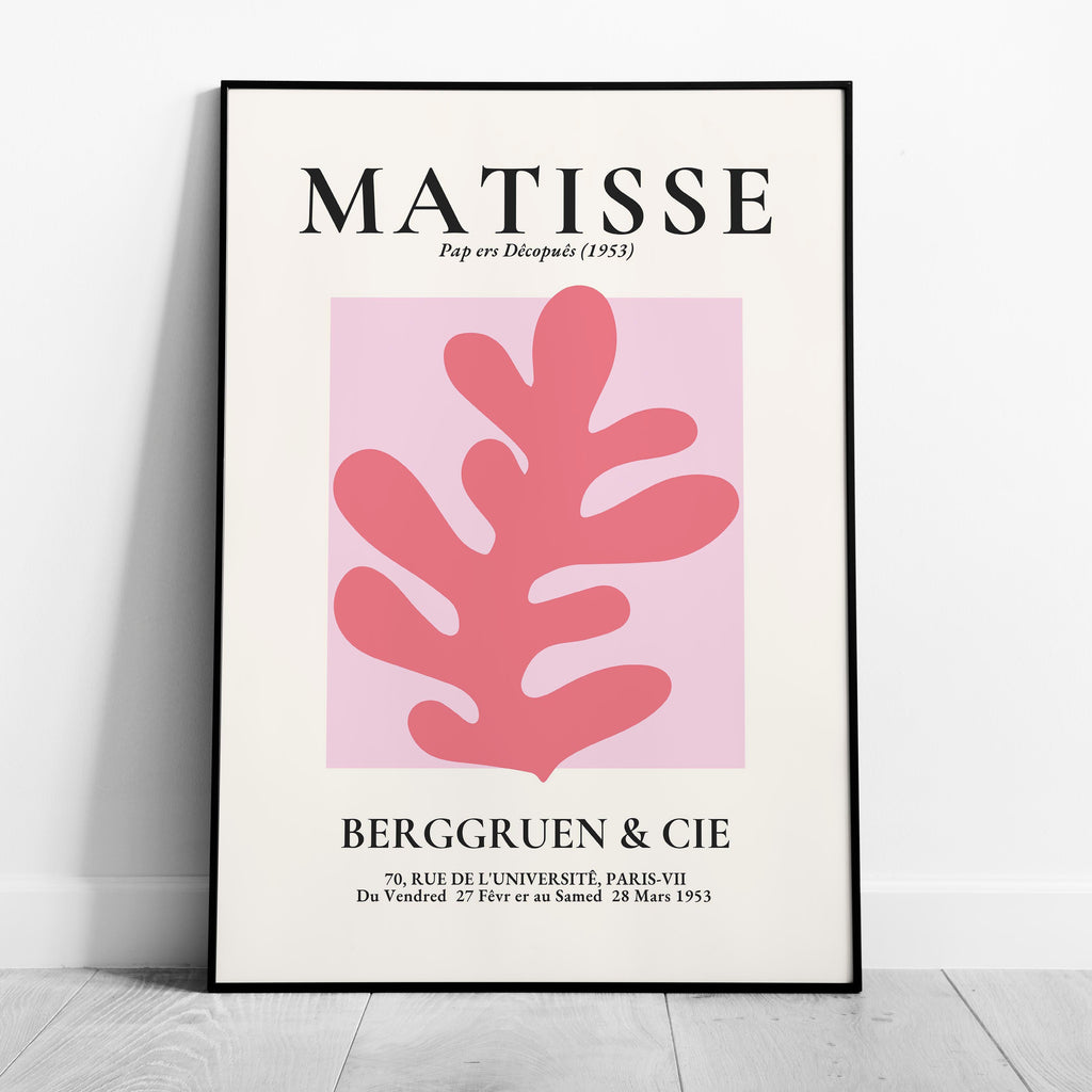 Pink Abstract Floral Papiers Découpés - Henri Matisse - Rolled Poster Wall Art Print | House Prints