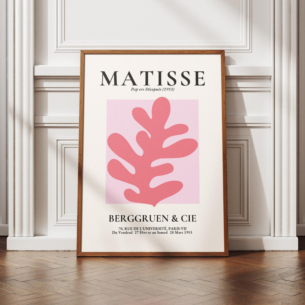 Pink Abstract Floral Papiers Découpés - Henri Matisse - Rolled Poster Wall Art Print | House Prints