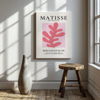 Pink Abstract Floral Papiers Découpés - Henri Matisse - Framed Canvas Wall Art Print | House Prints