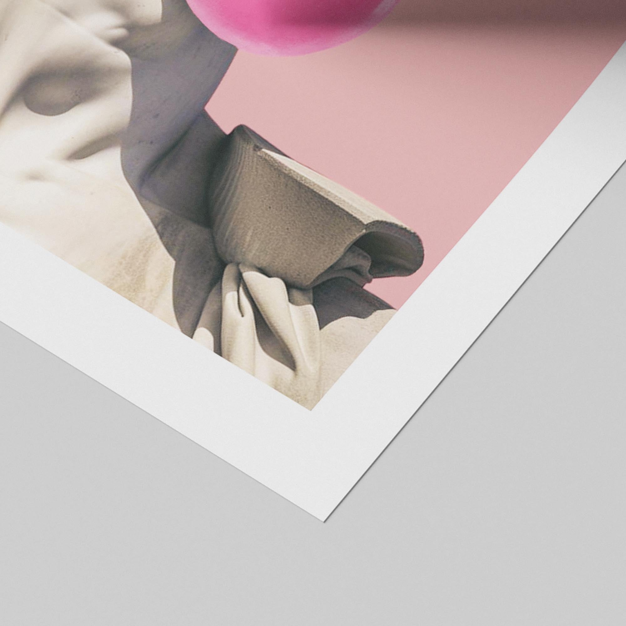 Pink Bubblegum Modern David Statue - Rolled Poster Wall Art Print