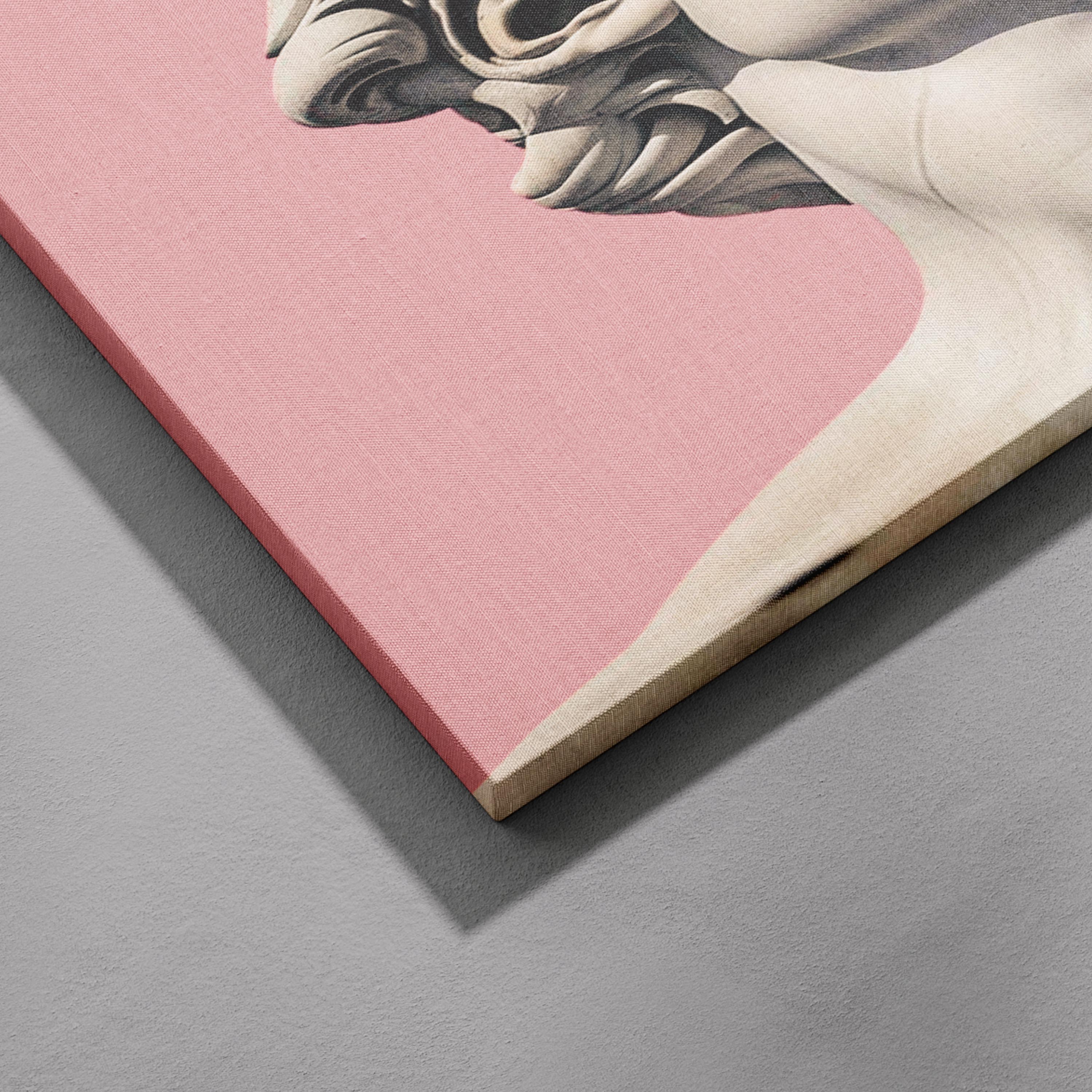 Pink Bubblegum Modern David Statue - Framed Canvas Wall Art Print | House Prints
