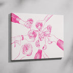 Pink Cheers to Good Times - Framed Canvas Wall Art Print | House Prints