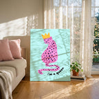 Modern Pink Leopard I'm a Queen Quote - Framed Canvas Wall Art Print