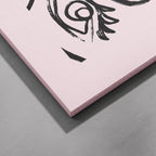 Pink Modern Art Exhibition Eye Sketch - Framed Canvas Wall Art Print | House Prints