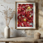 Pink & Gold Christmas Tree Decorations - Rolled Poster Wall Art Print | House Prints