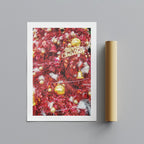 Pink & Gold Christmas Tree Decorations - Rolled Poster Wall Art Print | House Prints