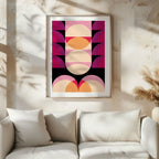 Pink & Peach Modern Abstract Circles - Rolled Poster Wall Art Print | House Prints