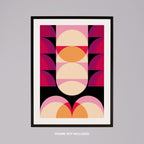 Pink & Peach Modern Abstract Circles - Rolled Poster Wall Art Print | House Prints
