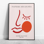 Pink & Red Face Papiers Découpés - Henri Matisse - Rolled Poster Wall Art Print | House Prints
