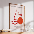 Pink & Red Face Papiers Découpés - Henri Matisse - Rolled Poster Wall Art Print | House Prints