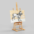 Pitbull Terrier - Moriz Jung - Framed Canvas Wall Art Print | House Prints