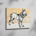 Pitbull Terrier - Moriz Jung - Framed Canvas Wall Art Print | House Prints