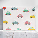 Playful Nursery Colourful Cars - Framed Canvas Wall Art Print | House Prints