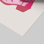 Playful Retro Pink Cowgirl Western Boots - Rolled Poster Wall Art Print