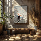 Plum Tree in Snow - Hiroaki Takahashi - Framed Canvas Wall Art Print | House Prints